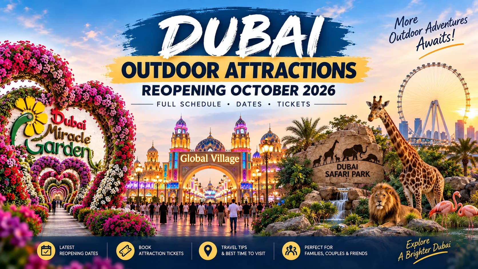 Dubai Outdoor Attractions Reopening October 2026: Full Schedule, Dates & Tickets