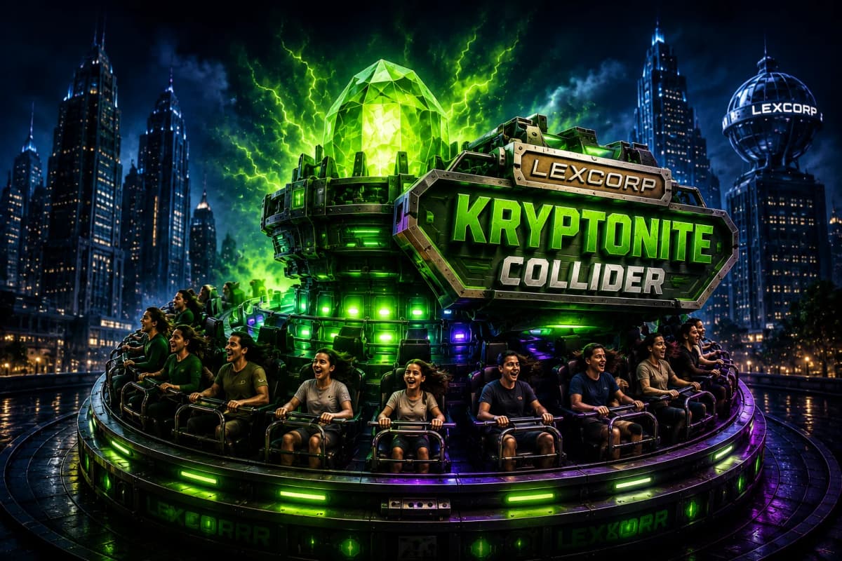 Kryptonite Collider: Warner Bros. World Abu Dhabi Opens Its First New Ride in 8 Years clicktoguide