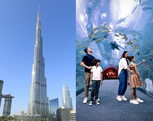 Burj Khalifa and Dubai Aquarium Combo Tour Experience clicktoguide