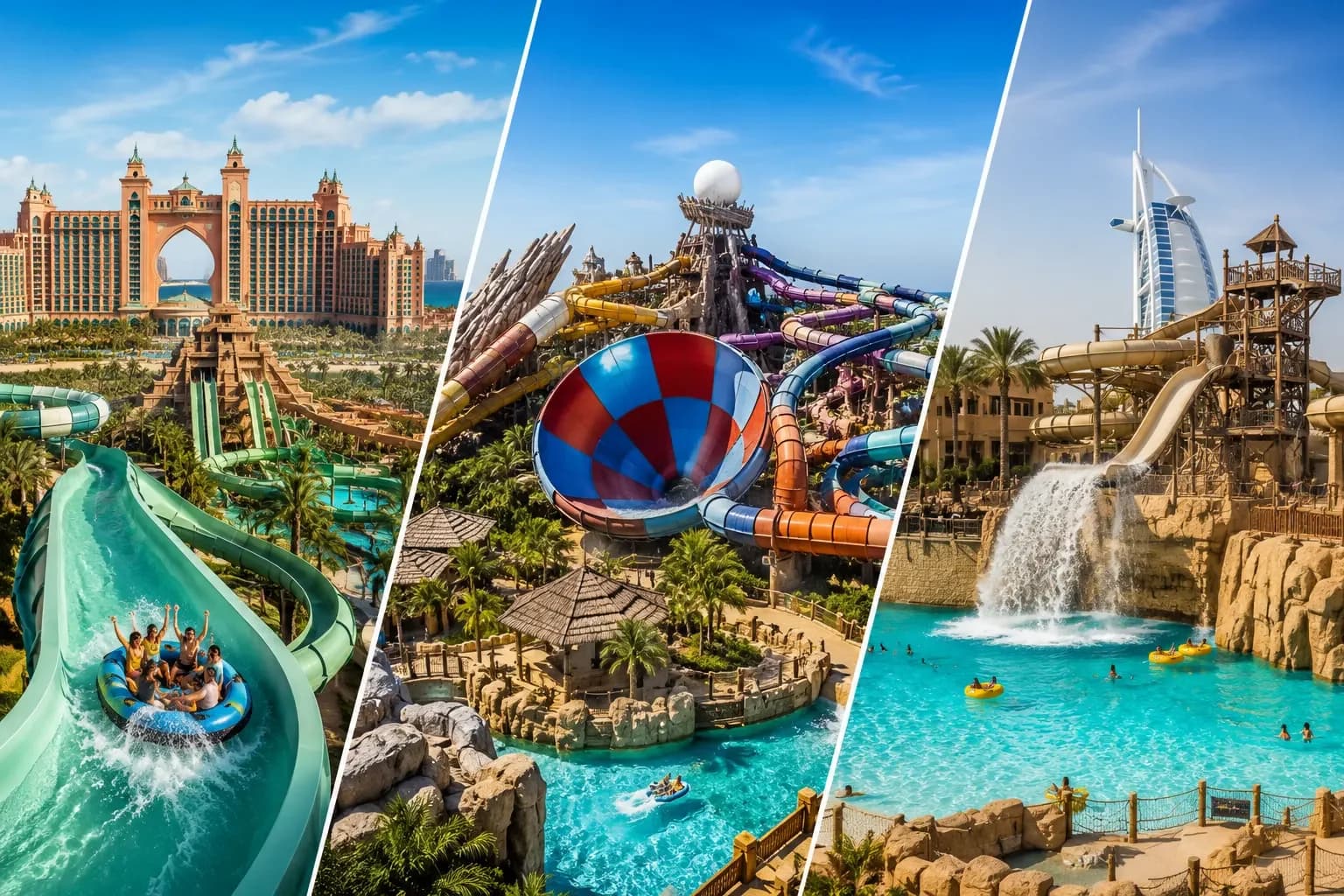 Dubai Water Park Showdown: Aquaventure vs Yas Waterworld vs Wild Wadi.