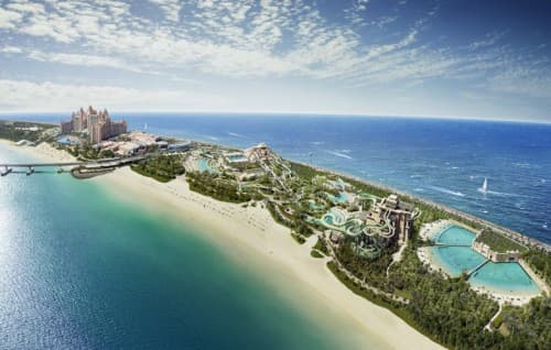 Atlantis Resort in Dubai, featuring the Shark Snorkel experience with vibrant marine life in a stunning aquatic setting.
