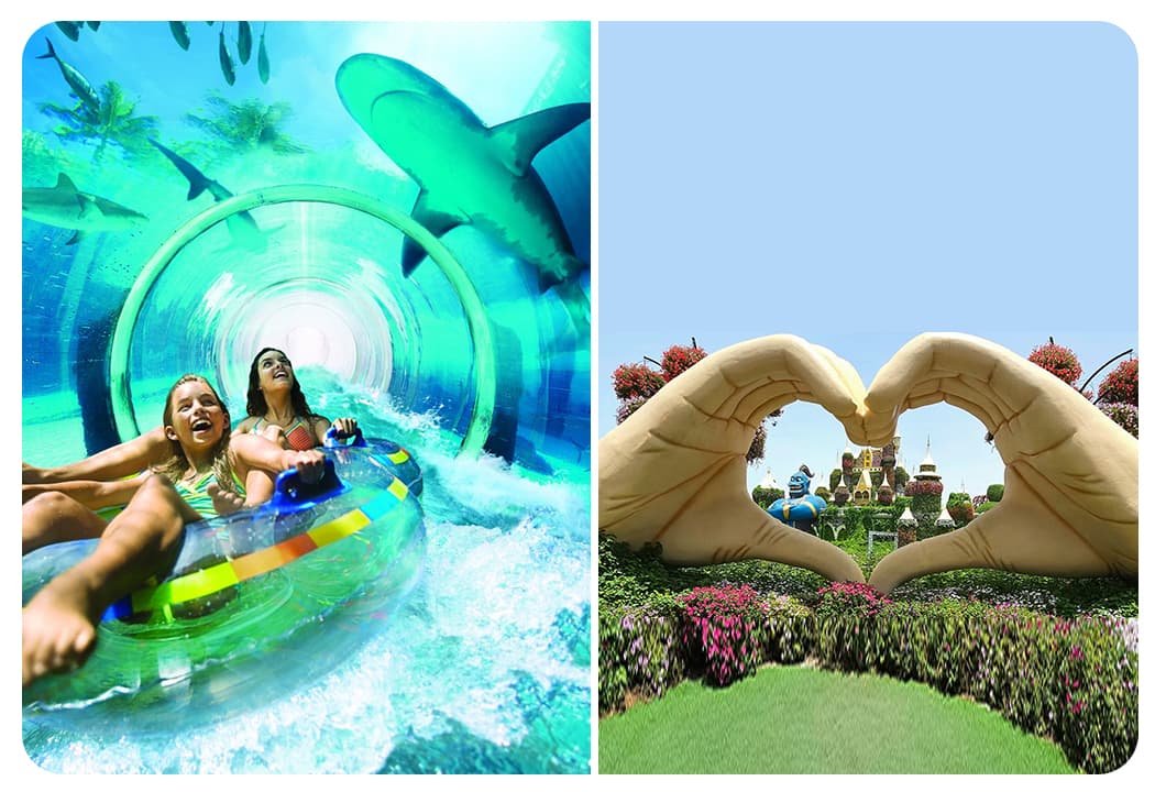 Atlantis Aquaventure Flexible Day Pass + Dubai Miracle Garden - clicktoguide