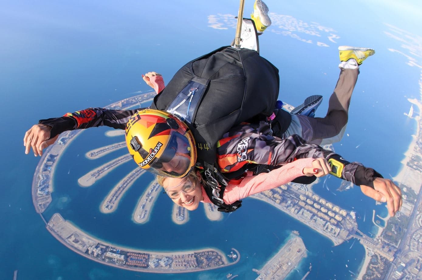 Tandem skydive experience over the iconic Palm Jumeirah in Dubai