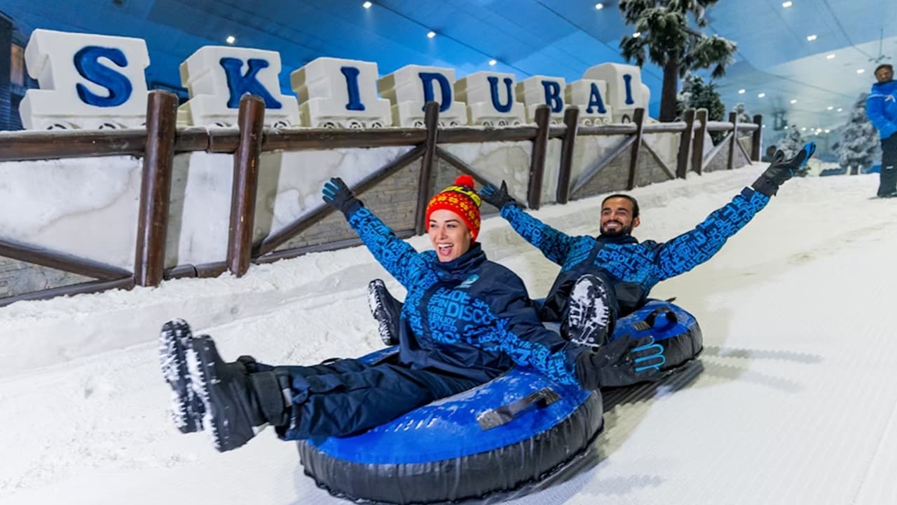 At The Top Burj Khalifa (124 Floor) Non-Prime Time + Ski Dubai Snow Fun - clicktoguide