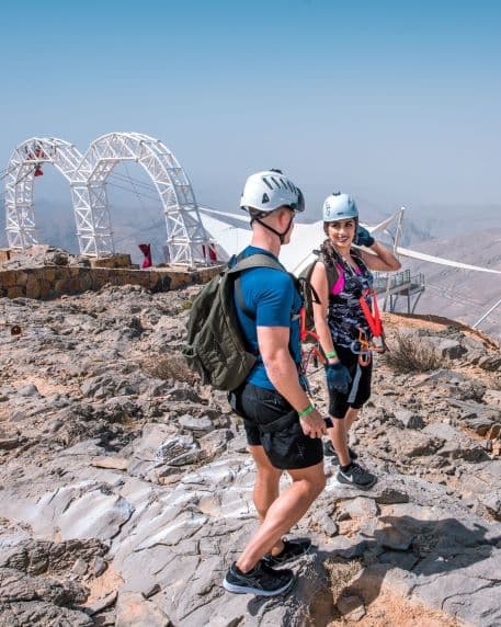 Jais Flight zipline experience over the Jebel Jais mountains in Ras Al Khaimah