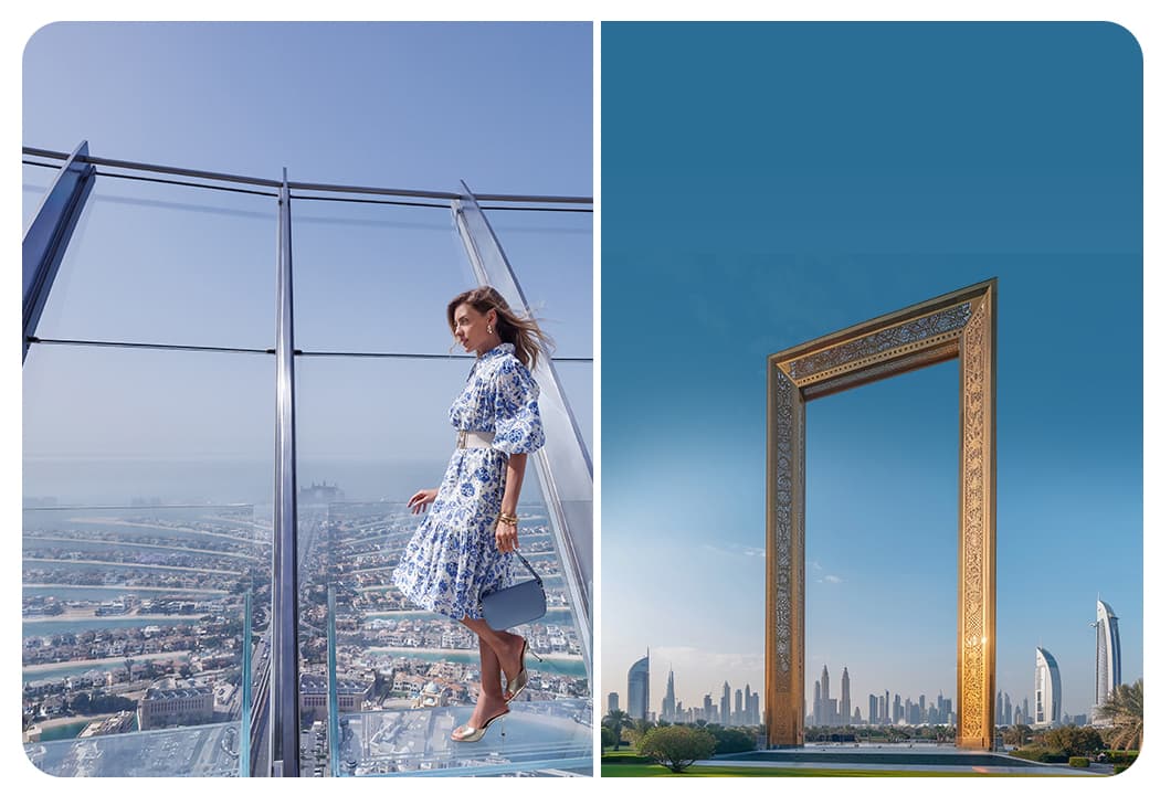 The View at The Palm (Non-Prime Hours) + Dubai Frame (General Admission) - clicktoguide