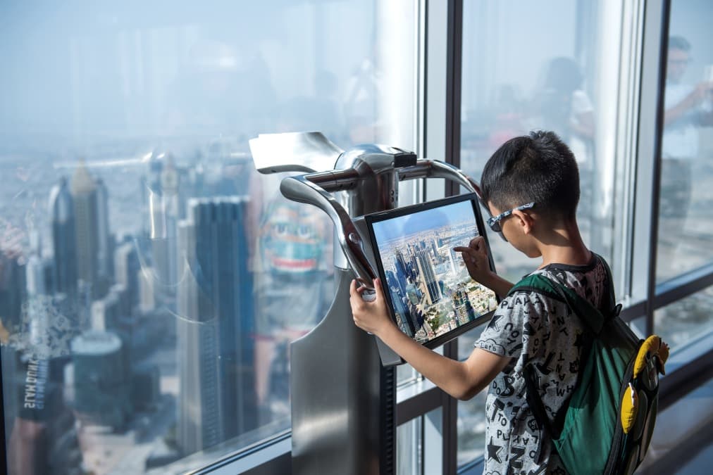 124 floor telescope view from Burj Khalifa 