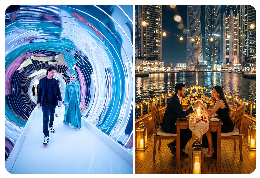 Dhow Cruise Dinner in Dubai Marina + AYA Universe