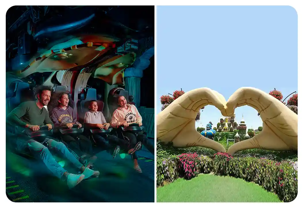 MOTIONGATE™ Park Dubai + Miracle Garden - clicktoguide