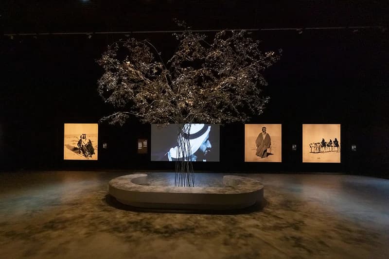 Authorities and officials touring the interior galleries of Zayed National Museum in Abu Dhabi.