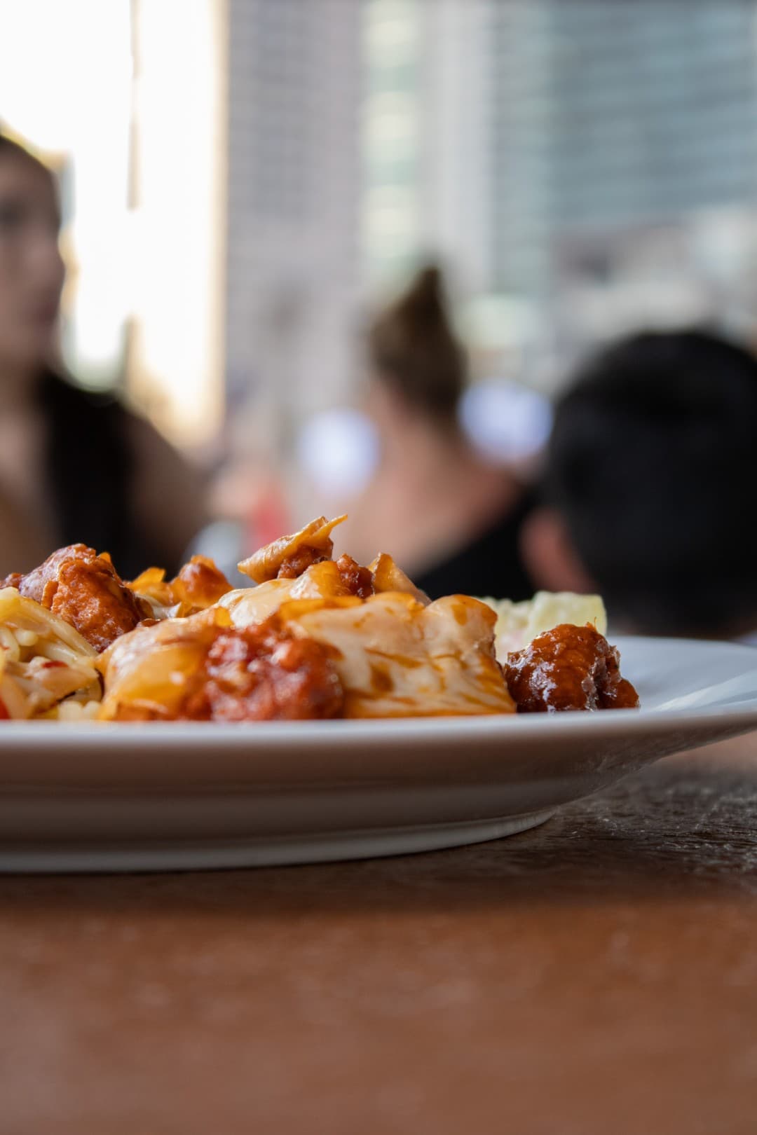 Freshly prepared meal served during Dubai Marina sunset cruise