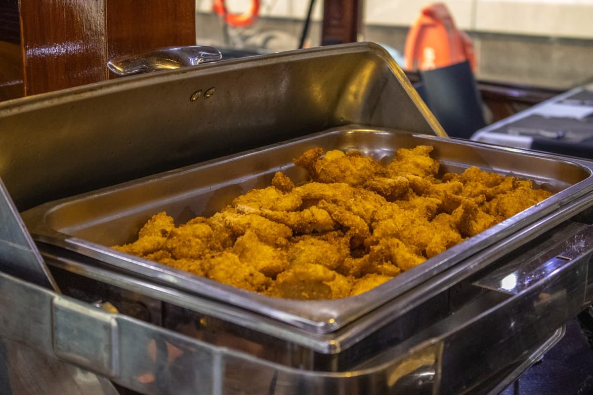 Fish buffet dinner with sunset views on Dubai Marina dhow cruise