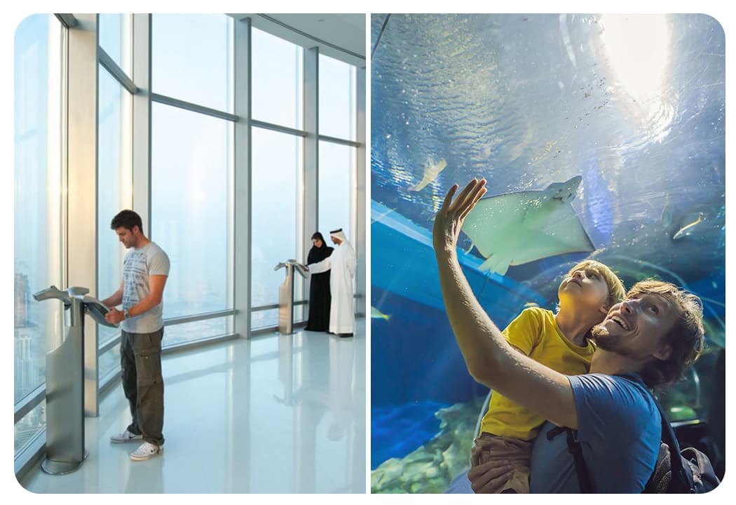 Burj Khalifa + Dubai Aquarium Combo Options