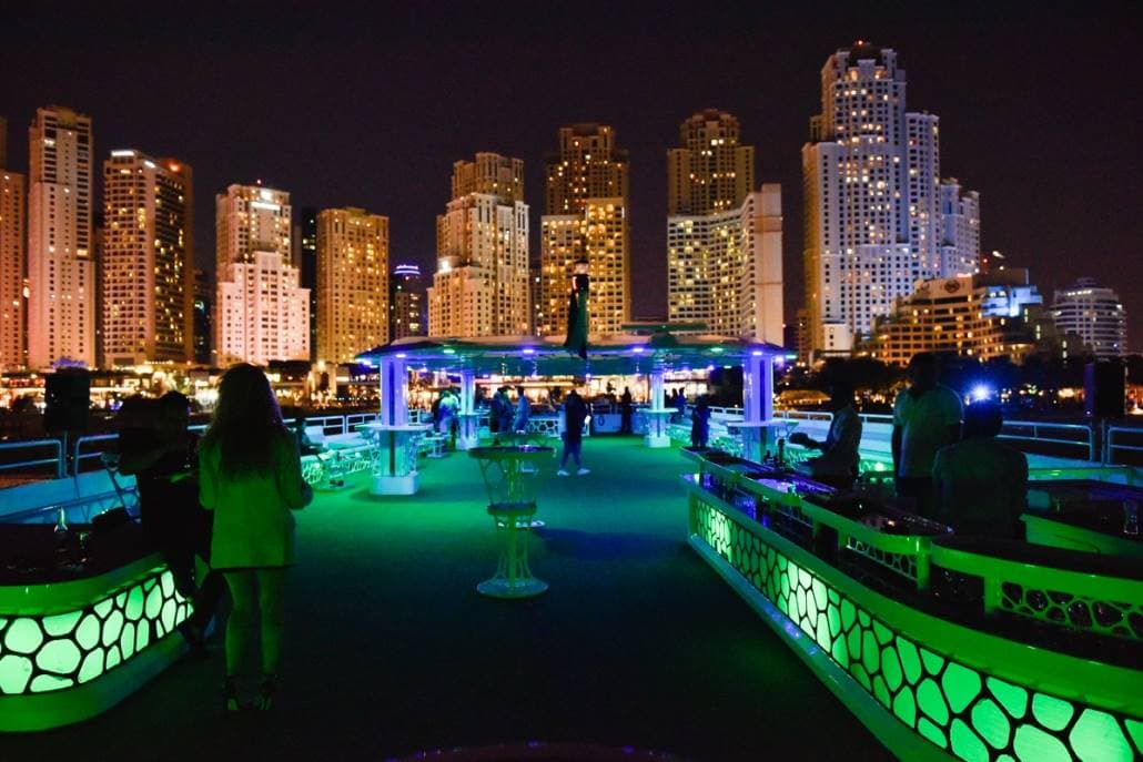 Evening dinner cruise experience on the Lotus Mega Yacht in Dubai