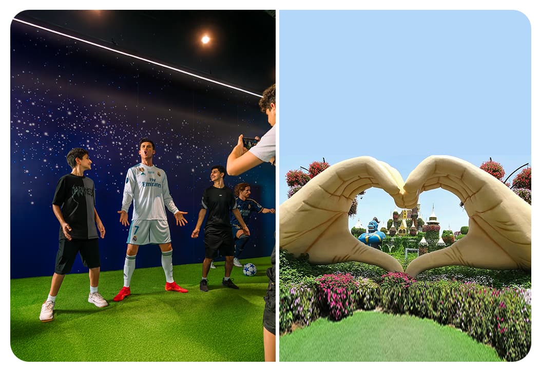 Real Madrid World Park + Dubai Miracle Garden - clicktoguide
