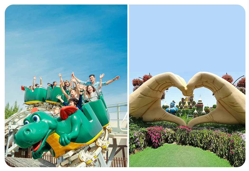 Any 1 Park At Dubai Parks & Resorts With Free Shuttle + Miracle Garden - clicktoguide