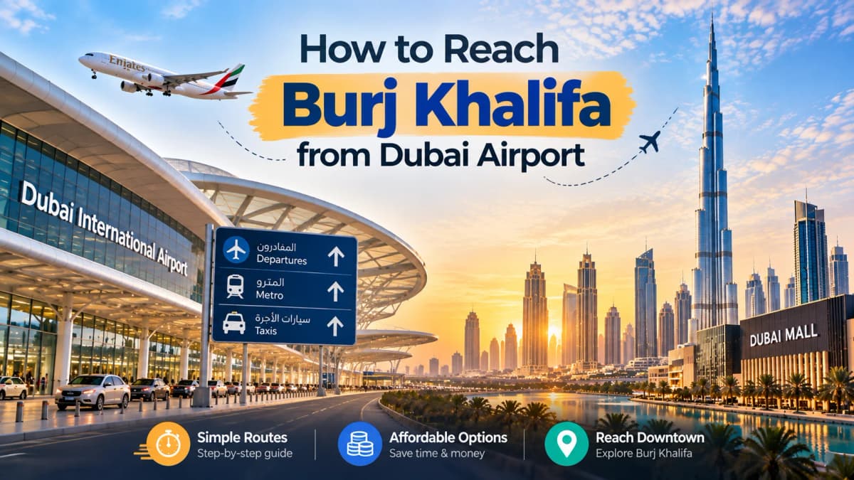 How to Reach Burj Khalifa from Dubai Airport: The Easy Way (2026)