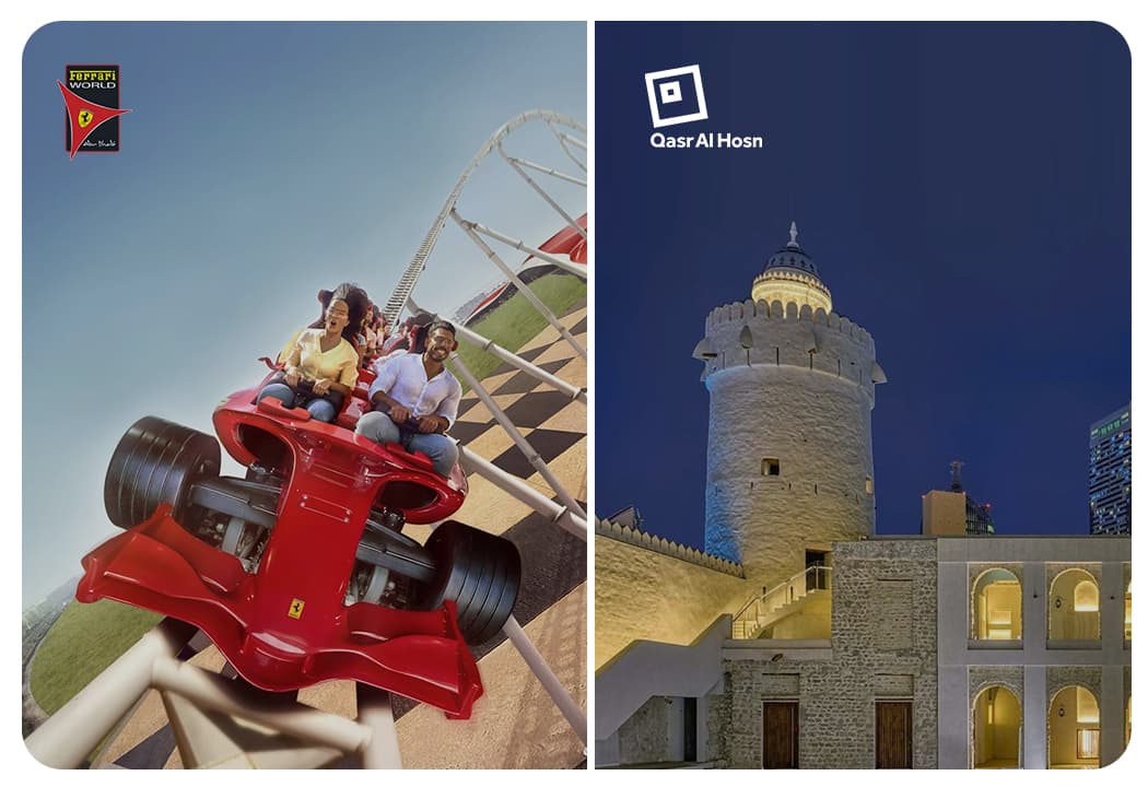 One Day in Abu Dhabi: Ferrari World Thrills with a Free Qasr Al Hosn Cultural Experience