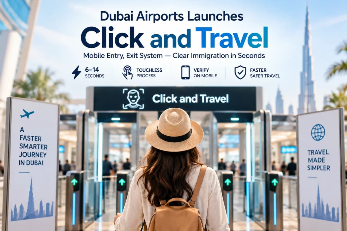 Компания Dubai Airports Click and Travel запустила мобильную систему въезда и выезда.