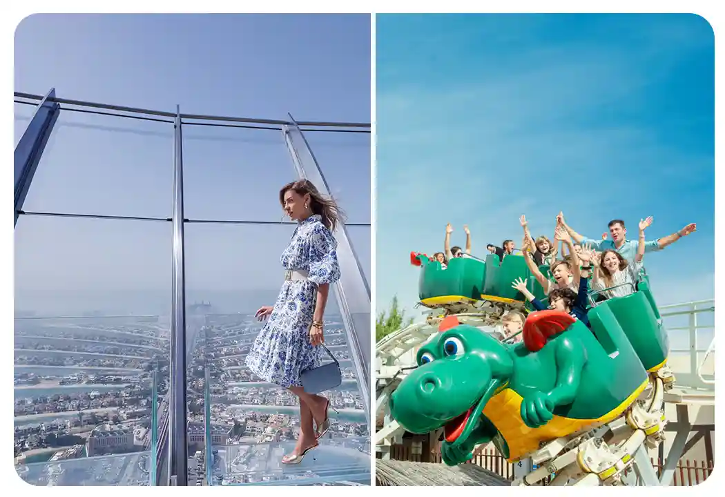 The Palm View (Non-Prime) + Dubai Parks & Resorts (One Park Pass) With Free Shuttle - clicktoguide